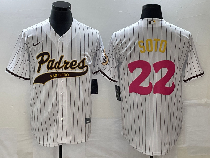 Men's San Diego Padres Juan Soto #22 White Jersey Joint Edition
